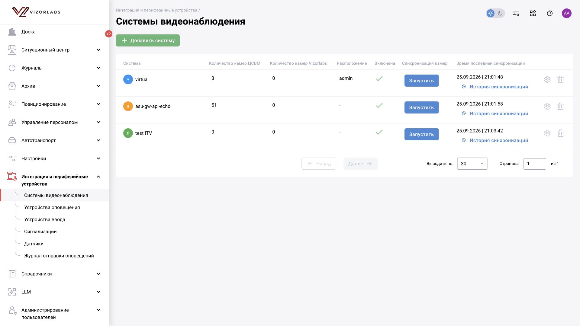 Интеграция и периферийные устройства → Cистемы видеонаблюдения: интерфейс BOX 5.0.